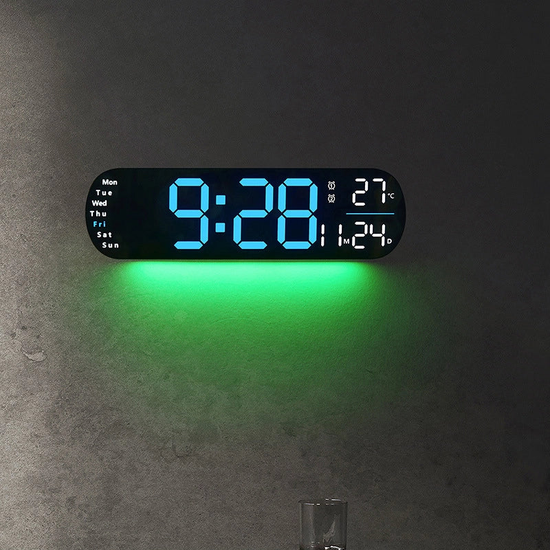 Creative New Wall Clock Multi-function Clock Living Room Clock Large Screen LED Digital Alarm Clock Timing 5502