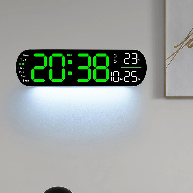 Creative New Wall Clock Multi-function Clock Living Room Clock Large Screen LED Digital Alarm Clock Timing 5502