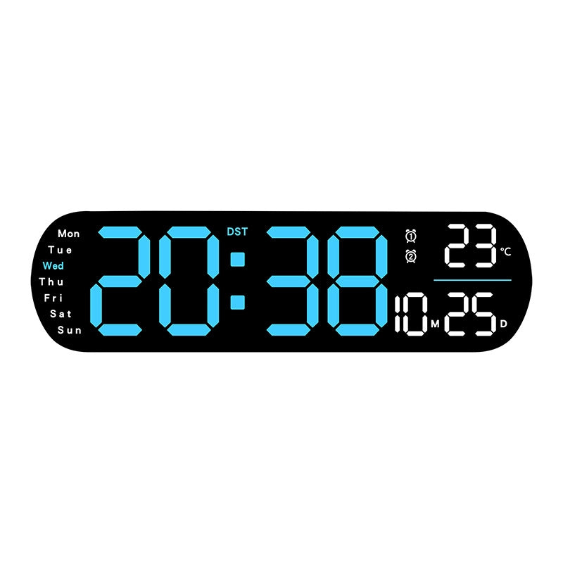 Creative New Wall Clock Multi-function Clock Living Room Clock Large Screen LED Digital Alarm Clock Timing 5502