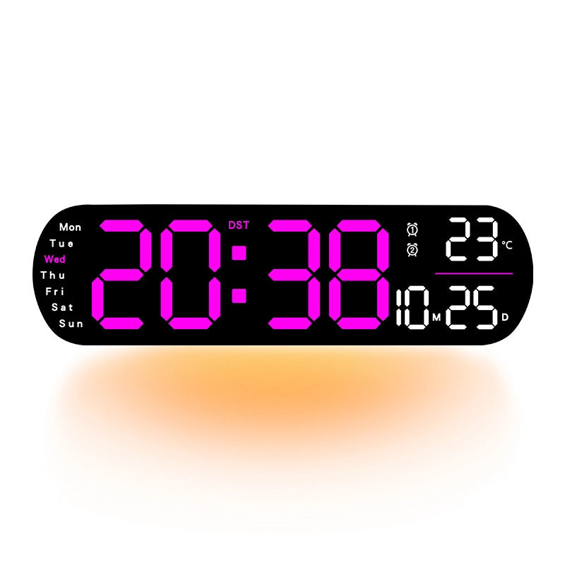 Creative New Wall Clock Multi-function Clock Living Room Clock Large Screen LED Digital Alarm Clock Timing 5502