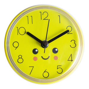 Fashion Simple Mini Suction Cup Wall Clock Bathroom Anti-fog Waterproof Clock Kitchen Clock Small Quartz Clock Table Clock 7cm