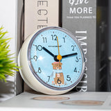 Fashion Simple Mini Suction Cup Wall Clock Bathroom Anti-fog Waterproof Clock Kitchen Clock Small Quartz Clock Table Clock 7cm
