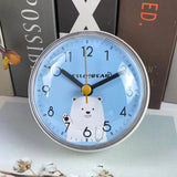 Fashion Simple Mini Suction Cup Wall Clock Bathroom Anti-fog Waterproof Clock Kitchen Clock Small Quartz Clock Table Clock 7cm