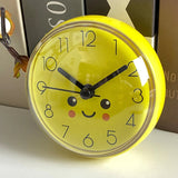 Fashion Simple Mini Suction Cup Wall Clock Bathroom Anti-fog Waterproof Clock Kitchen Clock Small Quartz Clock Table Clock 7cm