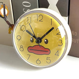 Fashion Simple Mini Suction Cup Wall Clock Bathroom Anti-fog Waterproof Clock Kitchen Clock Small Quartz Clock Table Clock 7cm