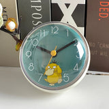 Fashion Simple Mini Suction Cup Wall Clock Bathroom Anti-fog Waterproof Clock Kitchen Clock Small Quartz Clock Table Clock 7cm