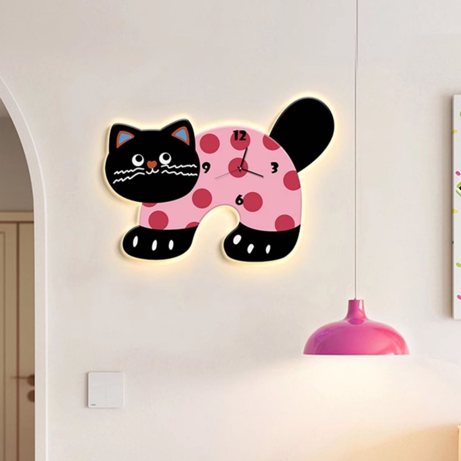 Cat Shaped Wall Clock