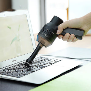 Cordless USB Keyboard Vacuum Cleaner with Brush and Nozzle