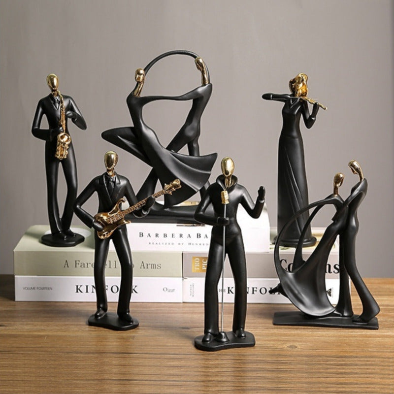 Scandinavian Minimalist Abstract Music Dance Figure Ornament For Home Decor