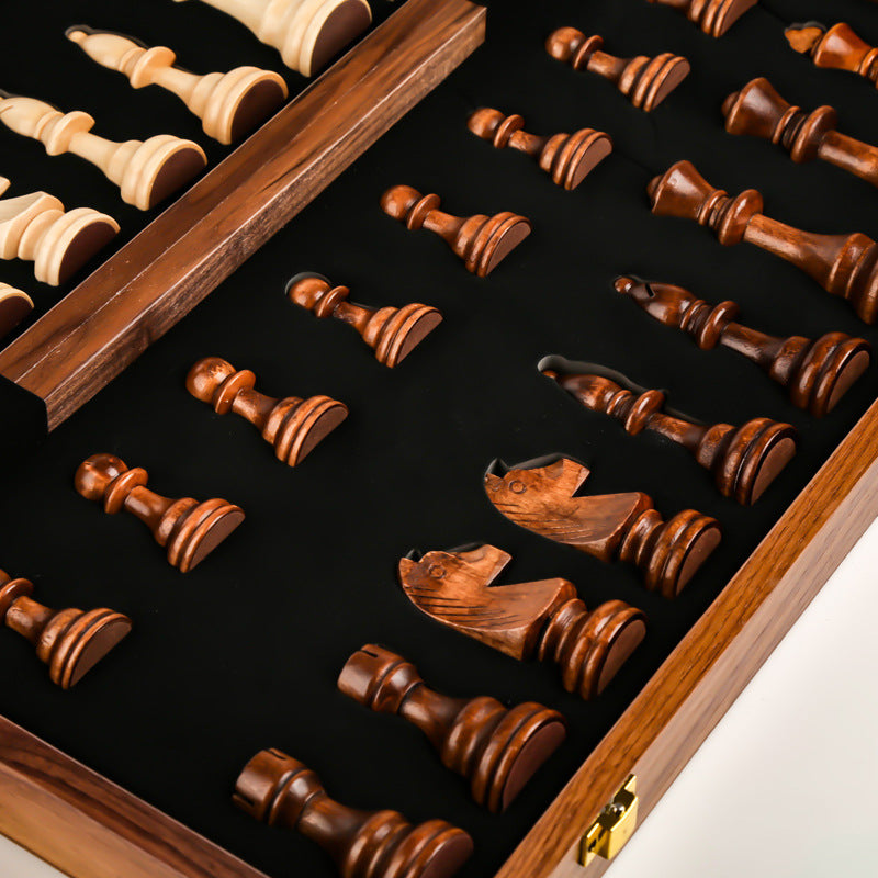 Large Magnetic Wooden Folding Chess Set