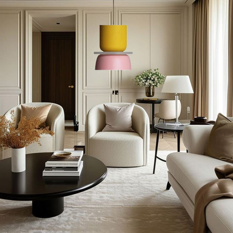 Glarefusion Nordic Simple Macaron Acrylic Chandelier