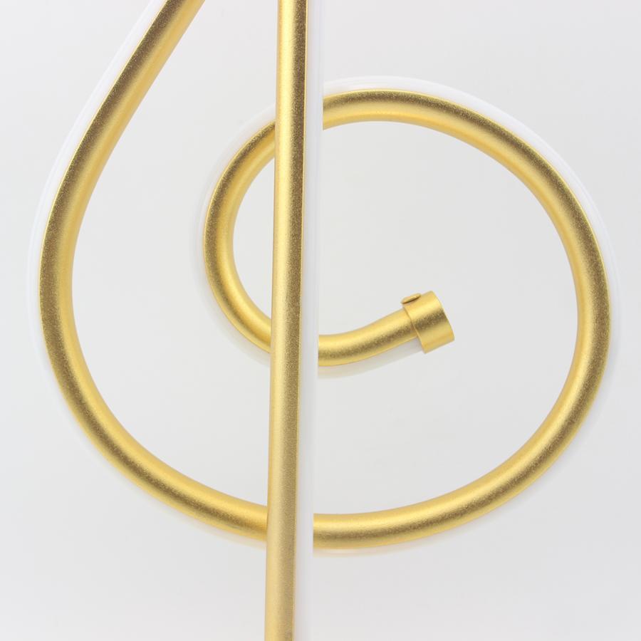 21W Modern Golden Music Note Led Desk Lamp For Bedroom Bedside Night Light