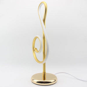 21W Modern Golden Music Note Led Desk Lamp For Bedroom Bedside Night Light