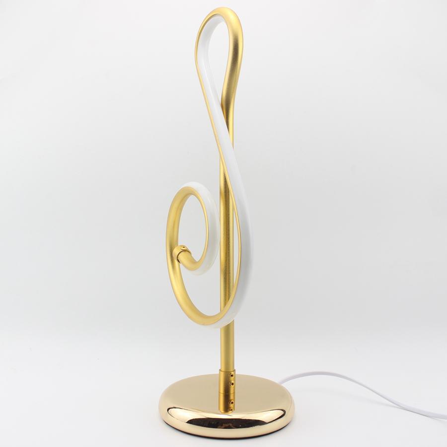 21W Modern Golden Music Note Led Desk Lamp For Bedroom Bedside Night Light