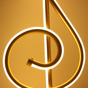 21W Modern Golden Music Note Led Desk Lamp For Bedroom Bedside Night Light