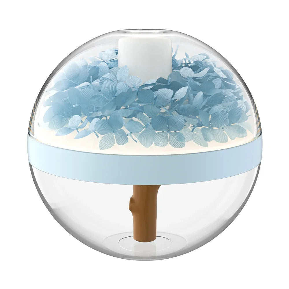270Ml Usb Rechargeable Ultrasonic Humidifier With Led Light Flower Design 1005005870231987-Purple