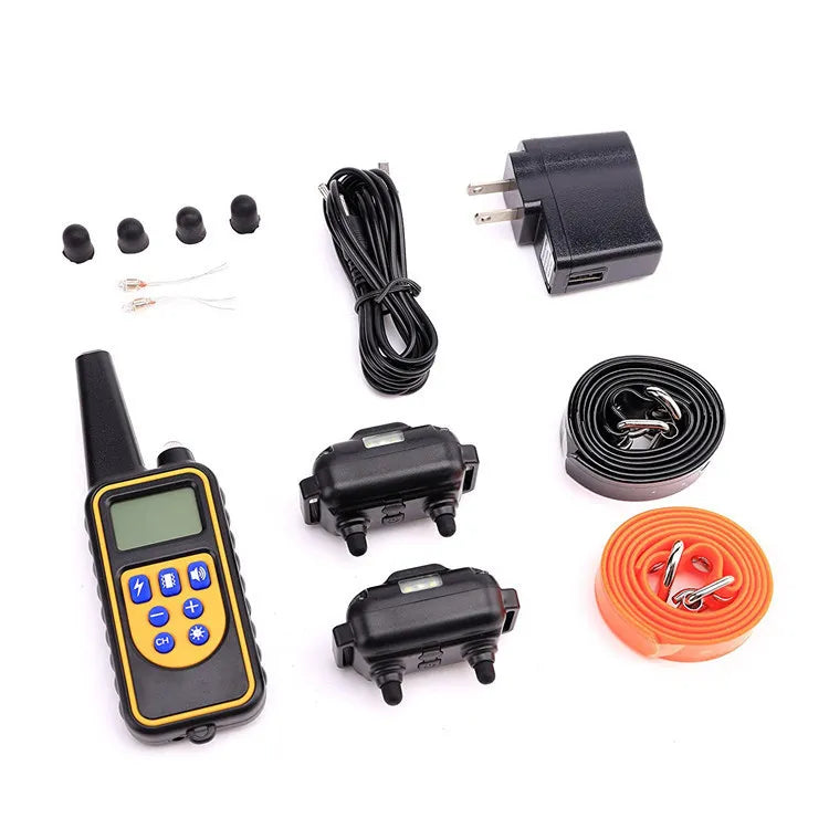 Rechargeable Waterproof Electric Dog Bark Collar With Remote Control For All Size Dogs