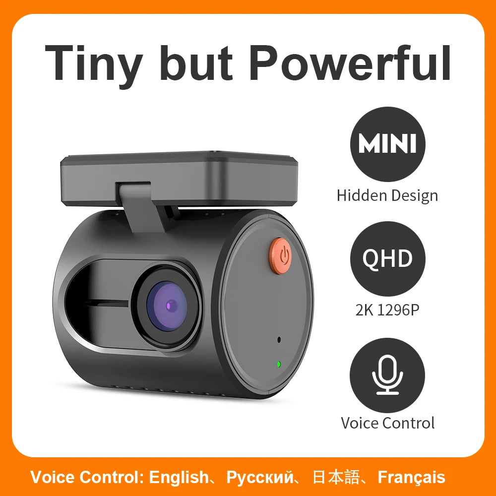 2K Mini Car Dash Camera With Wifi App Voice Control 1005006904612618-Voice Control-None