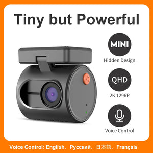 2K Mini Car Dash Camera With Wifi App Voice Control 1005006904612618-Voice Control-None