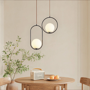 Glarefusion Modern Frosted Glass Ball Chandelier