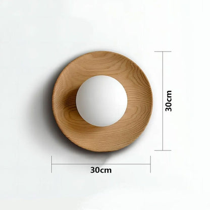 Natural Simple Wood Wall Light