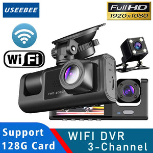 3 Channel Wifi Car Dvr Dash Cam With Cabin Camera 1080P 1005009045171650-Wifi-3 Camera-BL
