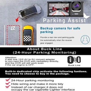 3 Channel Wifi Car Dvr Dash Cam With Cabin Camera 1080P 1005009045171650-Wifi-3 Camera-BL