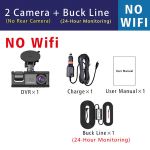 3 Channel Wifi Car Dvr Dash Cam With Cabin Camera 1080P 1005009045171650-Wifi-3 Camera-BL