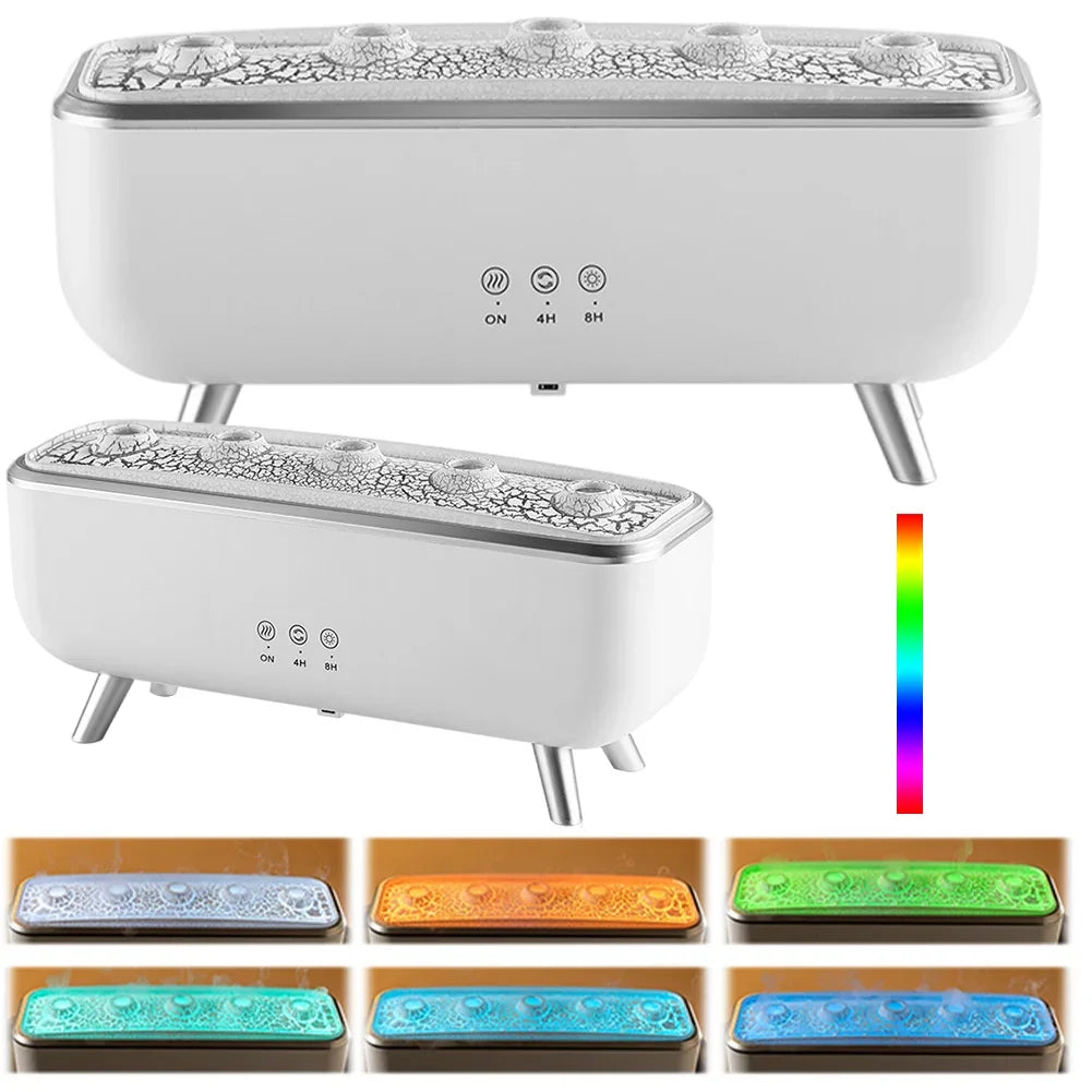 300Ml Jellyfish Aroma Diffuser Humidifier With Five Nozzles Colorful Light 1005009361222012-US