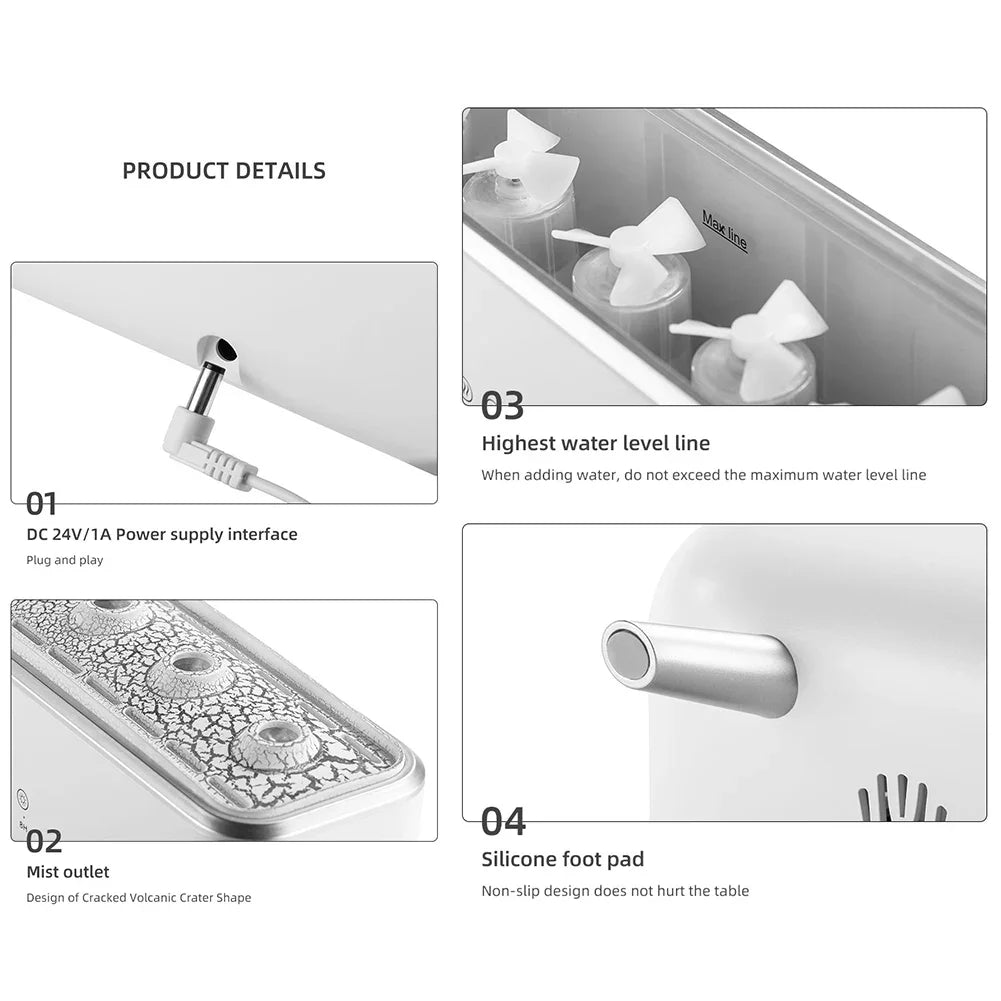 300Ml Jellyfish Aroma Diffuser Humidifier With Five Nozzles Colorful Light 1005009361222012-US