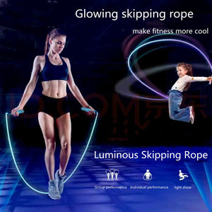 Glowing Skipping Rope - Adjustable Luminous Exercise For Fitness
