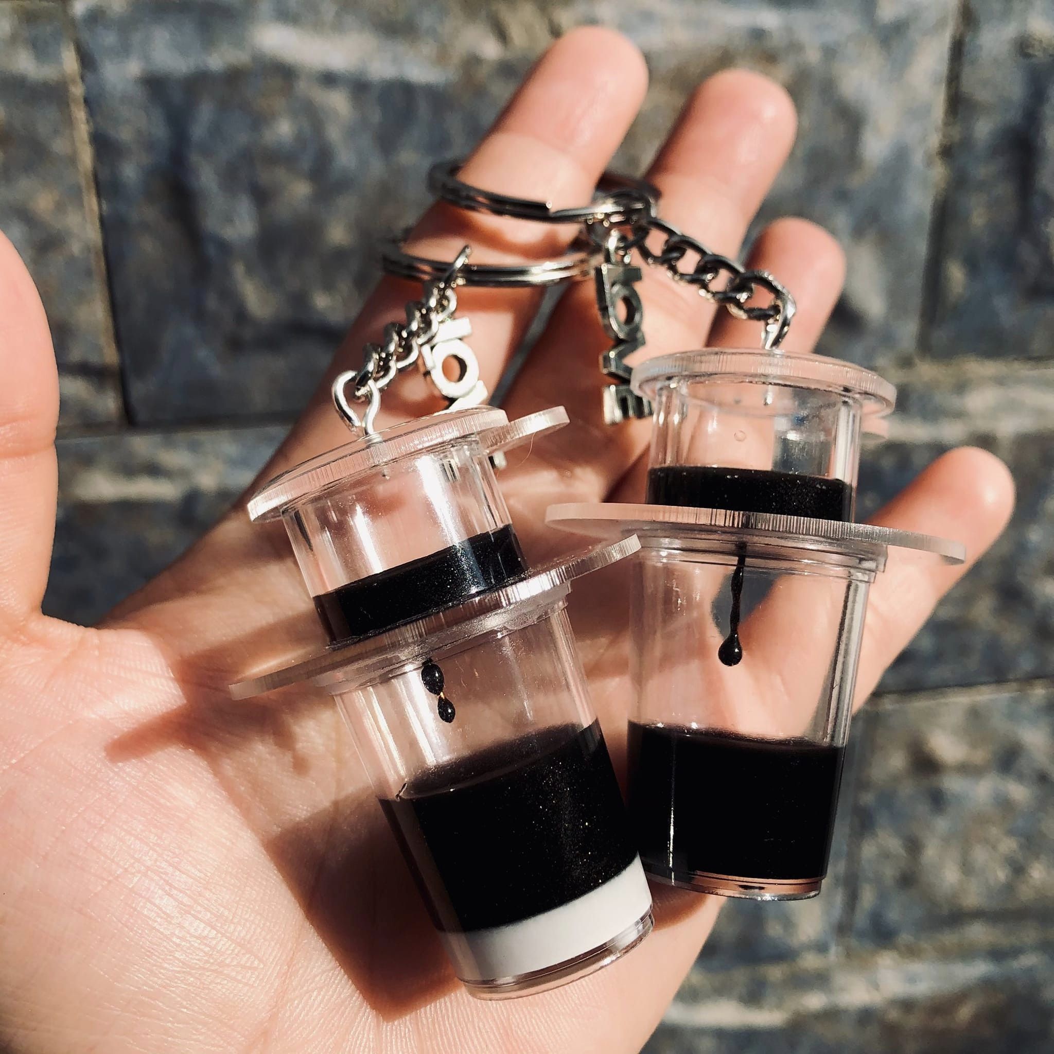 Handmade Vietnamese Coffee Cup Model Keychain