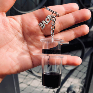 Handmade Vietnamese Coffee Cup Model Keychain