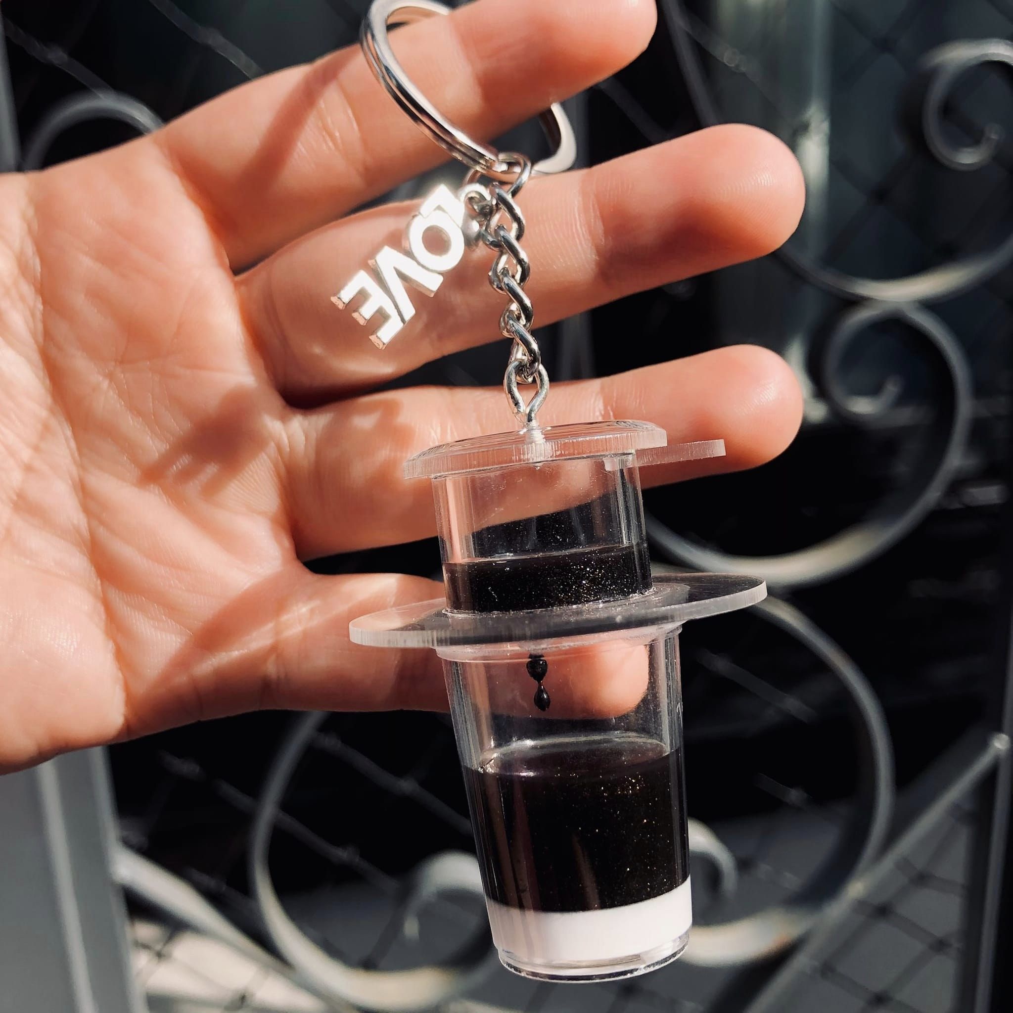 Handmade Vietnamese Coffee Cup Model Keychain