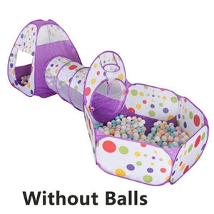 3-in-1 Kids Ball Pit Tent with Tunnel