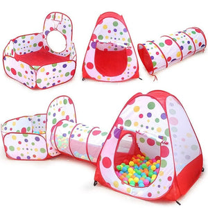 3-in-1 Kids Ball Pit Tent with Tunnel