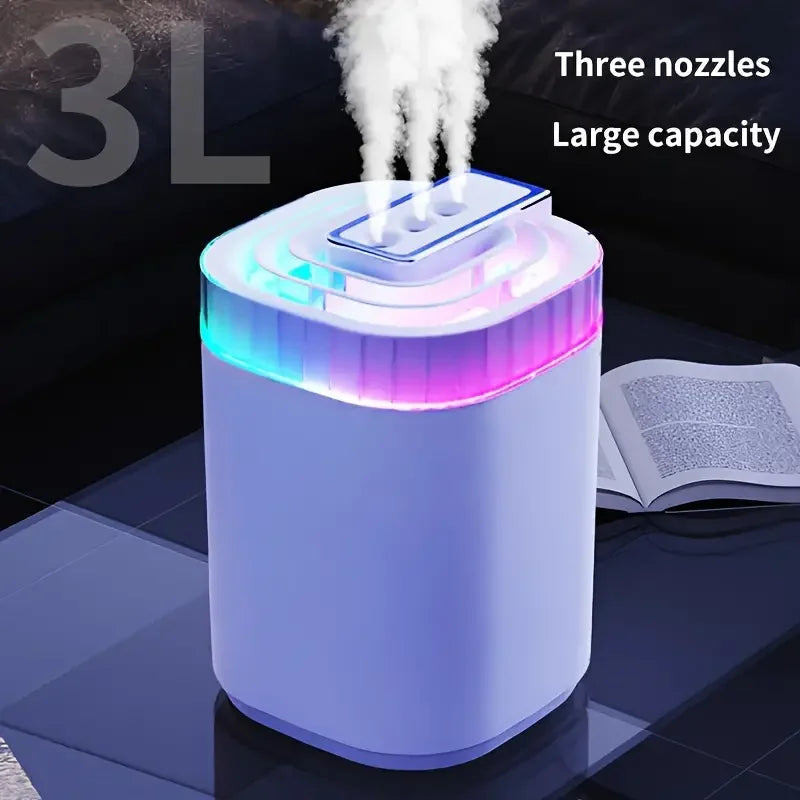 3L Ultrasonic Cool Mist Humidifier With Night Light And Three Nozzles 1005010348806936-al