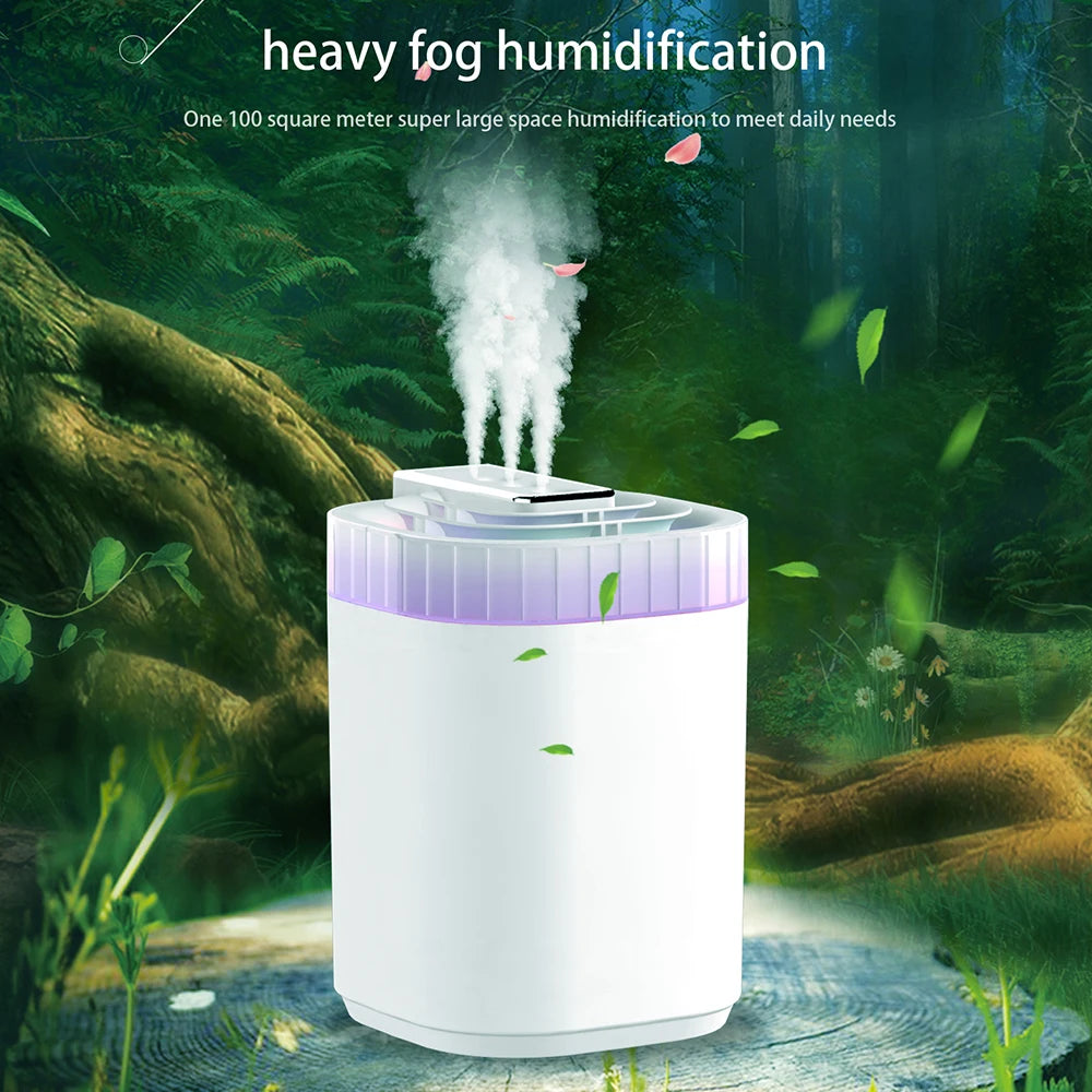 3L Ultrasonic Cool Mist Humidifier With Night Light And Three Nozzles 1005010348806936-al