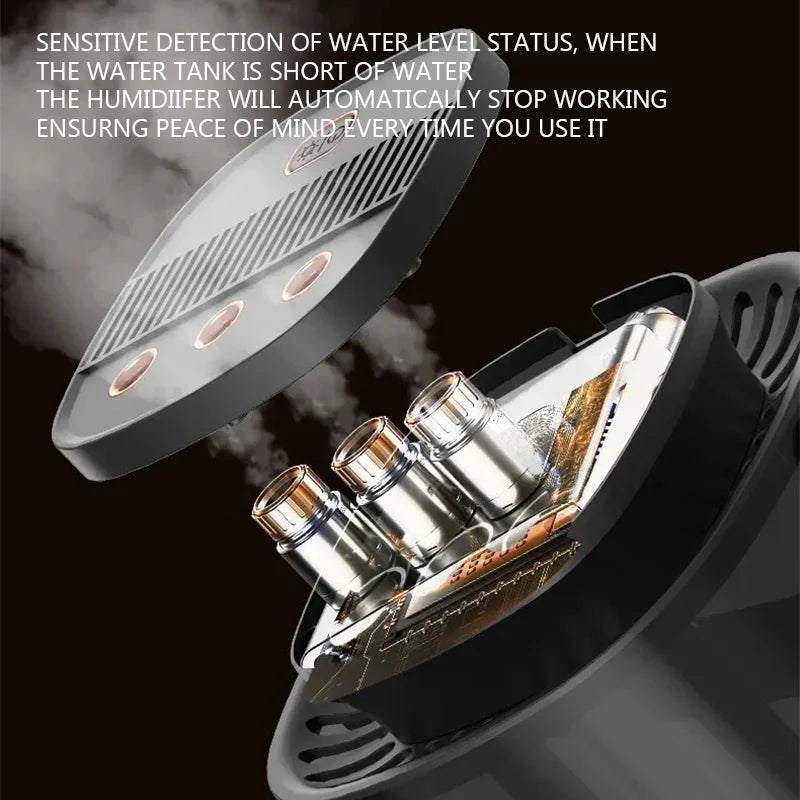 3L Usb Cool Mist Humidifier With Three Outlet Spray And Light 1005007129554113-al