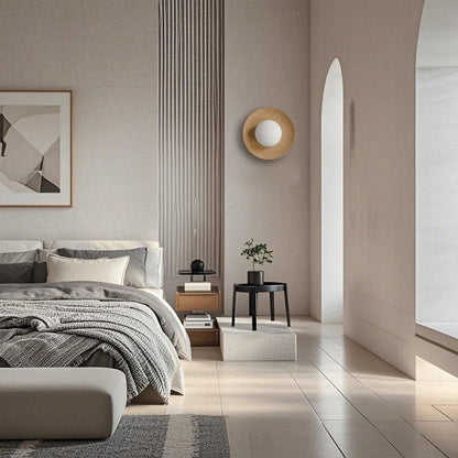 Natural Simple Wood Wall Light