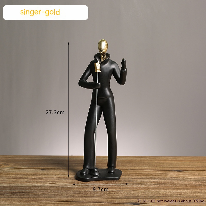 Scandinavian Minimalist Abstract Music Dance Figure Ornament For Home Decor
