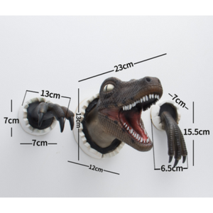 3D Wall Mount Dinosaur Bust Sculpture