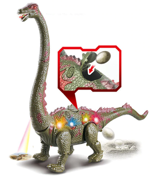 Electronic Led Walking Long Neck Dinosaur Brachiosaurus Lays Eggs (Red Or Green)