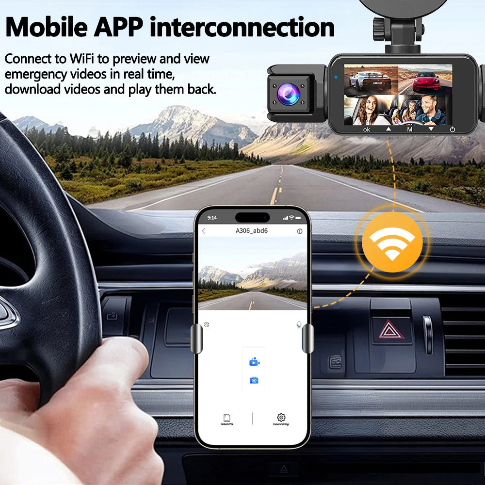 4 Channel Wifi Dash Cam With Front Rear Interior Cameras 1005009916191894-4Ch DVR-32G SD Card