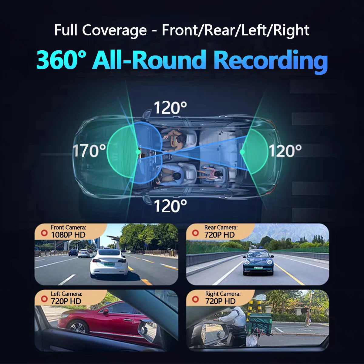 4 Channel Wifi Dash Cam With Front Rear Interior Cameras 1005009916191894-4Ch DVR-32G SD Card