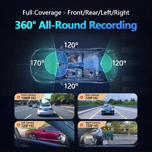 4 Channel Wifi Dash Cam With Front Rear Interior Cameras 1005009916191894-4Ch DVR-32G SD Card