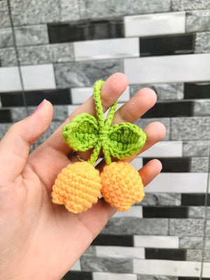 Handmade Flower Shaped Mini Wool Keychain