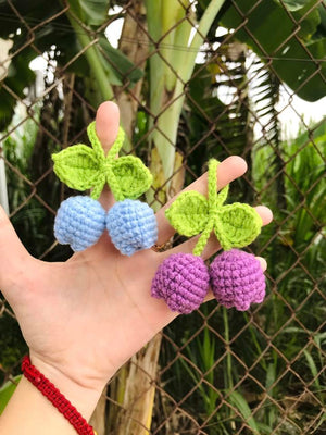 Handmade Flower Shaped Mini Wool Keychain