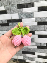 Handmade Flower Shaped Mini Wool Keychain