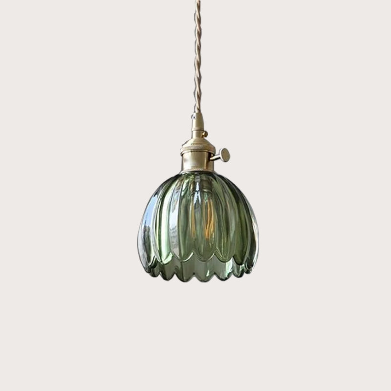 Modern Retro Glass Flower Pendant Light